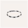 Stroili Bracciale Man Code Acciaio Bicolore Bianco / Nero Cubic Zirconia