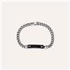 Stroili Bracciale Con Targhetta Man Code Acciaio Bicolore Bianco / Nero Cubic Zirconia