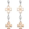 Stroili Bracciale charms cuore in acciaio bicolore e cristalli