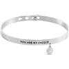 Stroili Bangle Lady Message Acciaio Love e Cristalli