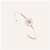 Stroili Bangle in acciaio rosato con fiore rosa con strass