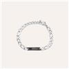 Stroili Bracciale Con Targhetta Man Code Acciaio Bicolore Bianco / Nero Cubic Zirconia