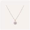 Stroili Girocollo con charm fiore rosa in acciaio rosato e strass