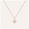 Stroili Collana Lady Sweet Acciaio Rosato Fiocco di neve e Cristalli