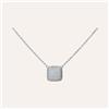 Stroili Girocollo in argento con pendente quadrato con pavè di zirconi