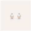 Stroili Orecchini Lobo Gold Pearls Oro Bianco Perla D'Acqua Dolce Diamante