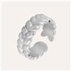 Stroili Anello Fascia Lady Chic Acciaio Foglie e Cristalli