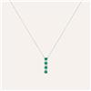 Stroili Collana Elizabeth Crown Oro Bianco Smeraldo Diamante