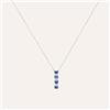 Stroili Collana Elizabeth Crown Oro Bianco Zaffiro Diamante