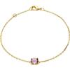 Stroili Bracciale placcato oro con pietra rosa