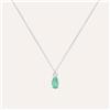Stroili Collana Punto Luce Elizabeth Crown Oro Bianco Smeraldo Diamante
