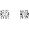 Stroili Orecchini Lobo Punto Luce Diamotion Oro Bianco Diamante