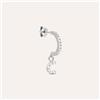 Stroili Mono Orecchino A Cerchio Silver Moments Argento Rodiato Cubic Zirconia