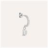 Stroili Mono Orecchino A Cerchio Silver Moments Argento Rodiato Cubic Zirconia