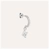 Stroili Mono Orecchino A Cerchio Silver Moments Argento Rodiato Cubic Zirconia