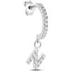 Stroili Mono Orecchino A Cerchio Silver Moments Argento Rodiato Cubic Zirconia