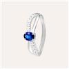 Stroili Anello Solitario Elizabeth Crown Oro Bianco Zaffiro Diamante