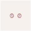 Stroili Orecchini Lobo Punto Luce Silver Rainbow Argento Rosa Cubic Zirconia