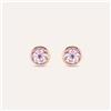 Stroili Orecchini Lobo Punto Luce Silver Rainbow Argento Rosa Cubic Zirconia