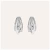 Stroili Orecchini A Cerchio Silver Shine Argento Rodiato Cubic Zirconia