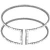 Stroili Bracciale bangle big in metallo rodiato e cristalli