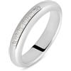 Stroili Fede Classica Leggera 4 mm Oro Bianco Diamante