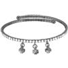 Stroili Bracciale charm quadrifogli in metallo rodiato e cristalli