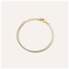 Stroili Bracciale Tennis Romantic Shine Metallo Dorato Cristallo