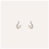 Stroili Orecchini Lobo Silver Pearls Argento Rodiato Cubic Zirconia Perla sintetica