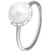 Stroili Anello Fantasia Silver Pearls Argento Rodiato Perla sintetica Cubic Zirconia