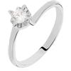 Stroili Anello Solitario Valentino In Oro Bianco Con Diamante 0,20 Ct