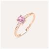 Stroili Anello Solitario Silver Rainbow Argento Rosa Cubic Zirconia