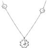Stroili Girocollo lungo in acciaio silver con fiori e strass