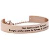 Stroili Bangle Non basta essere fortunati. Bisogna anche avere la fortuna di rendersene conto in acciaio rosato