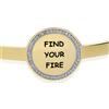 Stroili Bangle Find your fire in acciaio dorato e strass