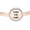 Stroili Bangle Turn the page in acciaio rosato e strass