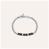 Stroili Bracciale Man Code Acciaio Bicolore Bianco / Nero Cubic Zirconia