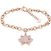 Stroili Bracciale Lady Sweet Acciaio Rosato Fiori di loto e Cristalli