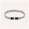 Stroili Bracciale Man Code Acciaio Bicolore Bianco / Nero Cubic Zirconia