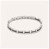 Stroili Bracciale Man Code Acciaio Bicolore Bianco / Nero Cristallo