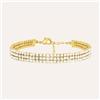 Stroili Bracciale Tennis Romantic Shine Metallo Dorato Cristallo