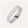 Stroili Fede Classica Lavorata 4 mm Oro Bianco