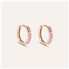 Stroili Orecchini A Cerchio Silver Rainbow Argento Rosa Cubic Zirconia