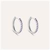 Stroili Orecchini A Cerchio Silver Rainbow Argento Rodiato Cubic Zirconia