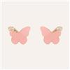 Stroili Orecchini Lobo Lady Sweet Acciaio Rosa Cristallo