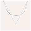 Stroili Collana Punto Luce Silver Elegance Argento Rodiato Cubic Zirconia