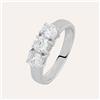 Stroili Anello Trilogy Diamade Oro Bianco Diamante Lab-Grown
