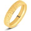 Stroili Fede Comoda Leggera Squadrata Diamantata 4 mm Oro Giallo