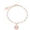 Stroili Bracciale in ottone rosato con lucchetto a cuore e strass