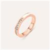 Stroili Anello Semi-eternity Lady Sweet Acciaio Rosa Cristallo